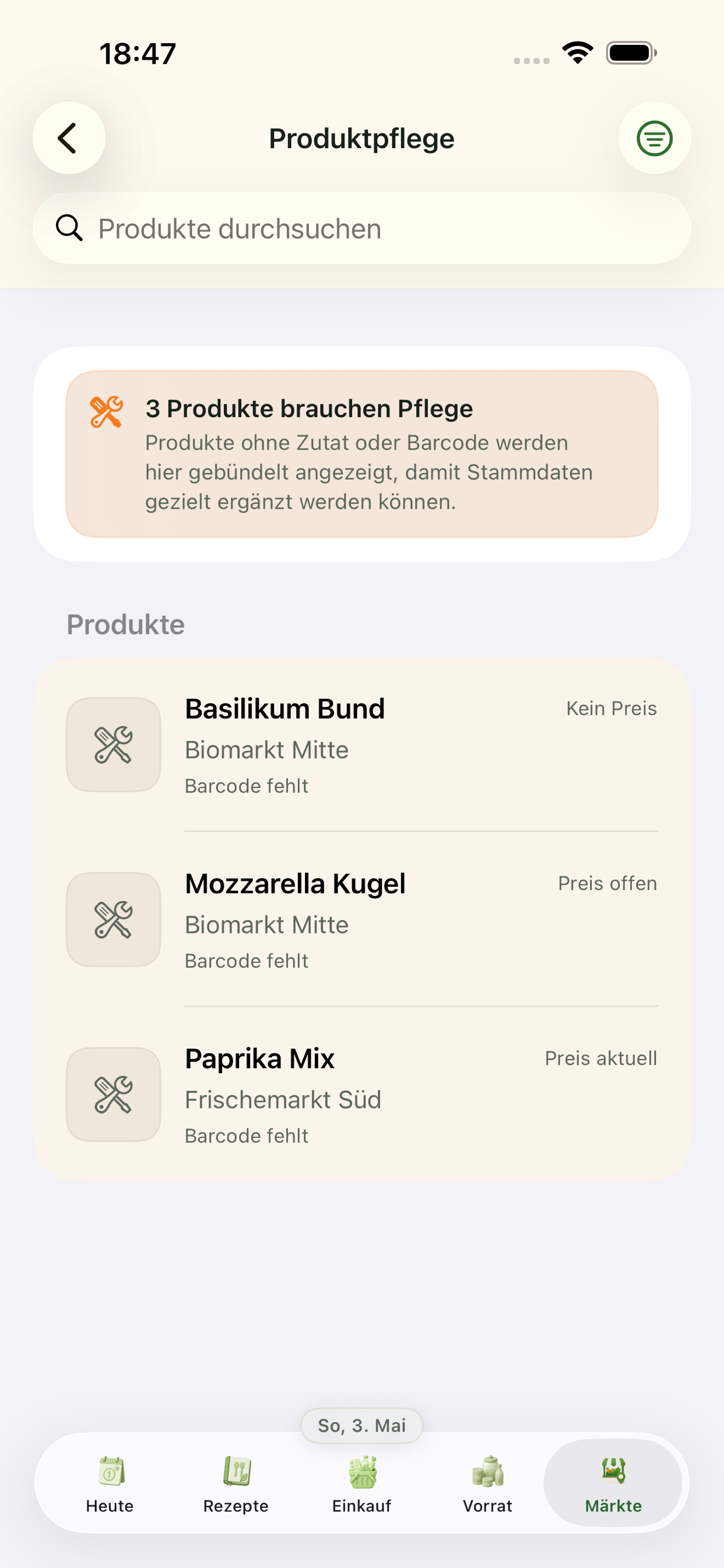 Produktpflege mit offenen Produktdaten